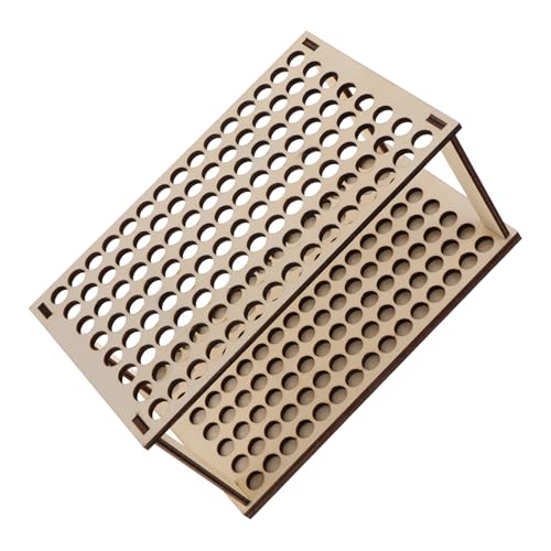 SOIMISS Holz Pinselhalter Organizer mit Großem Fach Wiederverwendbarer Lackpinsel Stifthalter für Künstler Modellmalerei und Bastler Tragbarer Aufbewahrungsständer für Marker und von SOIMISS