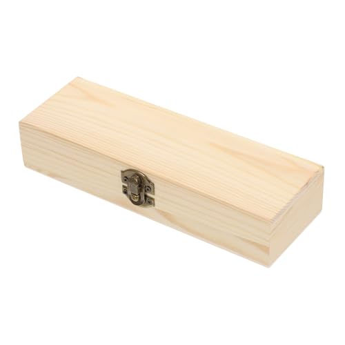 SOIMISS Holz Stiftebox Länglich mit Robustem Design Praktische Aufbewahrung für Stifte und Schreibwaren Natürlicher Holz Stiftekasten für Schüler und Büro Leicht und Langlebig als von SOIMISS