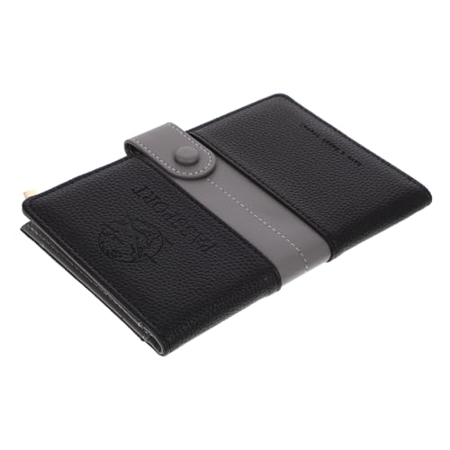 SOIMISS ID-Paket Schlüsselband mit Kartenhalter Reisepass Reiseschutz Passhülle kreditkartenhalter Credit Card Holder geldbörse portmonee Herren Karteninhaber Passschutzhülle Pu Black von SOIMISS