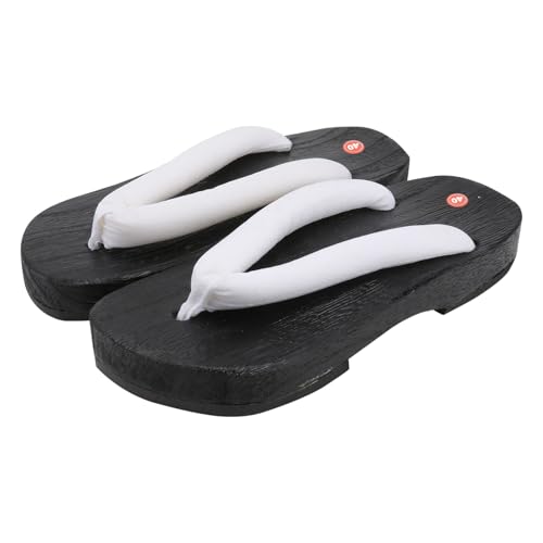 SOIMISS Japanische Clog Sandalen Herren Flache Sohle Bequeme Geta Hausschuhe Stilvolle Holzpantoletten für Alltag und Freizeit von SOIMISS