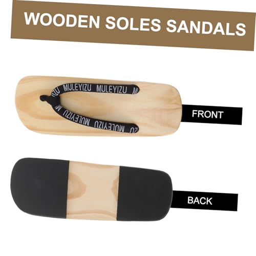 SOIMISS Japanische Traditionelle Herren Geta Sandalen aus Holz Flache Atmungsaktive und Langlebige Clogs rutschfest mit Strapazierfähiger Struktur Geeignet für Alltag und Traditionelle von SOIMISS