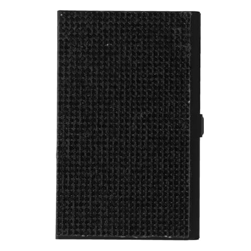 SOIMISS Kasten Visitenkartenhalter mit Strasssteinen schlank Kartenhalter Damen Inhaber kartenschachtel Card Box Kartenbehälter Visitenkartenhalter-Organizer Aluminiumlegierung Black von SOIMISS