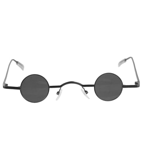 SOIMISS Kleine runde Sonnenbrille Kreative Brille Dekorative Partybrille Strandbrille für Männer Frauen (Schwarz) von SOIMISS
