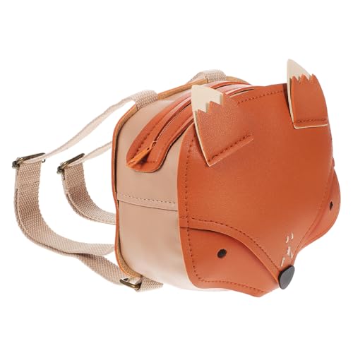 SOIMISS Kleiner Rucksack Fuchs Print Design Süß Für Mädchen Pu Material Stabiler Reißverschluss Für Schule Festivals Und Ausflüge von SOIMISS
