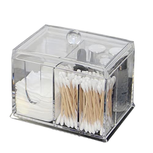 SOIMISS Kosmetik-aufbewahrungsbox Mit Deckel Transparent Für Wattepad-organizer Und Wattestäbchenhalter Badezimmer-organizer Aufbewahrungsbox Für Kosmetik-tools von SOIMISS