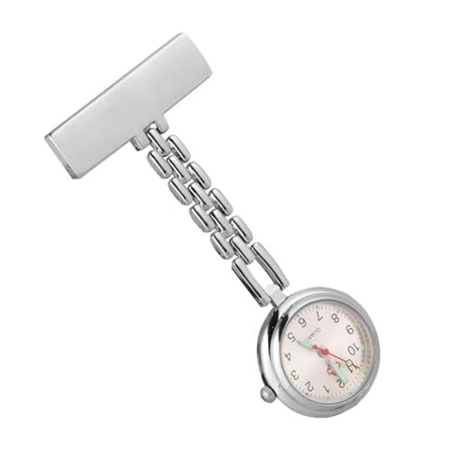 SOIMISS Krankenschwester Taschenuhr Stifte ansehen Krankenschwester Uhr Gold Lanyard gießen Schwesternuhren für Damen Halter Modekrankenschwestern Kette zweite BHS Arzt hängende Uhr Silver von SOIMISS