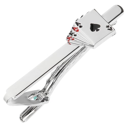 SOIMISS Kreative Krawattenklammer Poker aus Metall für Herren Modischer Anzug Clip Stilvoller Necktie Clip für Business Hochzeit Party und Alltag Geeignet von SOIMISS