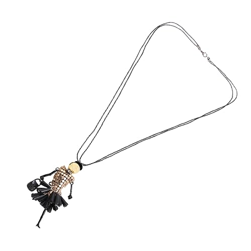 SOIMISS Mädchen Halskette Mit Schmuck Anhänger Lange Modische Halskette Aus Metall Lustige Puppen Dekoration Für Frauen Gelb Trendiger Schmuck Für Jeden Anlass von SOIMISS