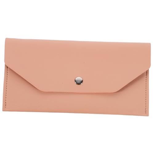 SOIMISS Langer Titel Elegante Pu-Leder Geldbörse Im Minimalistischen Design Modische Und Funktionale Geldbörse Für Damen Mit Kartenfächern Und Münzfach Rosé von SOIMISS