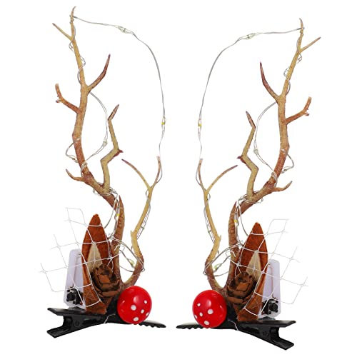 SOIMISS Leuchtende Rentier Haarspangen Weihnachts Cosplay Haarclip mit Warmem Licht Festlicher Haarschmuck für Weihnachten Party und Karneval Stimmungsvolle Weihnachtsdekoration von SOIMISS