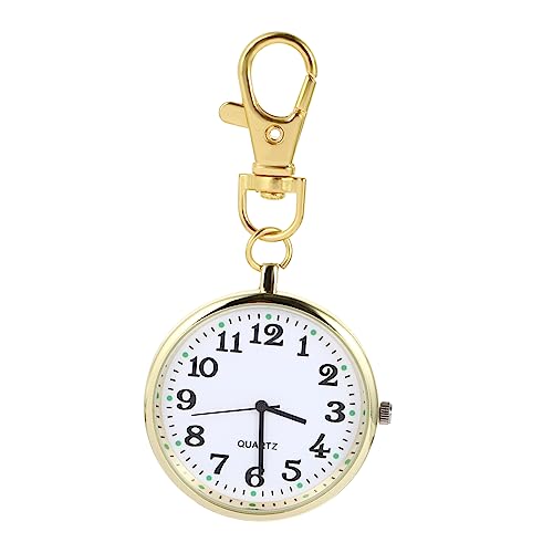 SOIMISS Luminous Pocket Watch mit Schlüsselanhänger Klassisches Design für Senioren und Pflegepersonal Praktische und Stilvolle Uhr für Alltag Hautfreundlich und Langlebig von SOIMISS