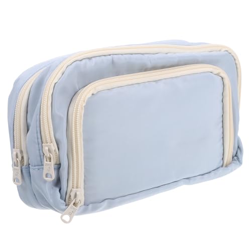 SOIMISS Mäppchen Schulstiftbeutel Schullieferungen Bleistiftkoffer studentische Schreibwaren Bleistifthalter Zipper -Briefpapierorganisator Kinderstiftfall Etui Polyester Himmelblau von SOIMISS
