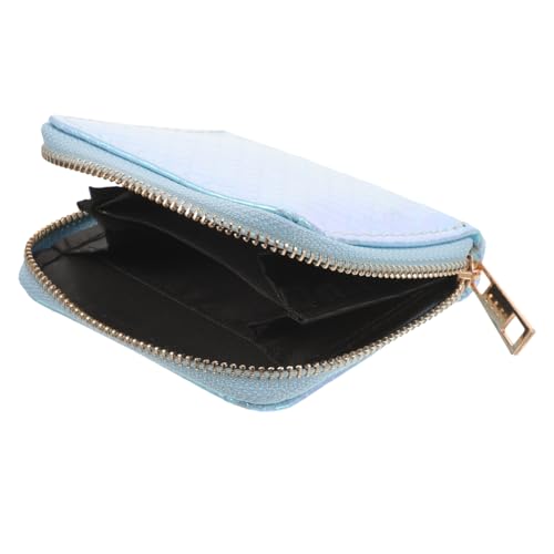 SOIMISS Meerjungfrau Geldbörse Mit Blauem Muster Pu Aufbewahrungstasche Münztasche Mit Reißverschluss Für Mädchen Und Frauen Kleine Geldbörse Für Täglichen Gebrauch von SOIMISS