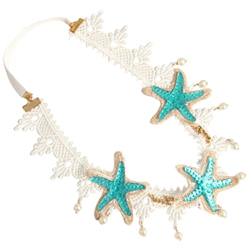 SOIMISS Meerjungfrau Haarreif mit Spitzen und Perlen Eleganter Seestern Haarschmuck für Damen und Mädchen Vielseitig für Hochzeiten Partys Abendveranstaltungen Langlebig und Schonend für von SOIMISS