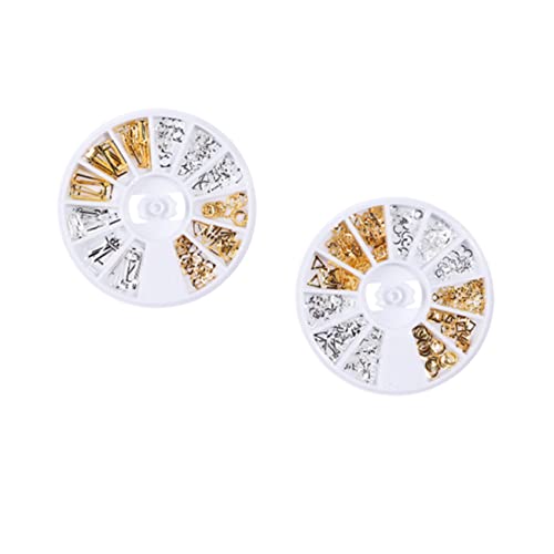 SOIMISS Metall Nagelniete Geometrische Form Nietendekoration Maniküreniete Diy Fingernagel Patch Maniküre Zubehör Boxen Großpackung von SOIMISS