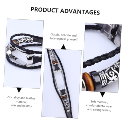 SOIMISS Metallic Bead Ersatzarmband Kompatibel mit Xiaomi Retro Stil Einstellbares Armband mit Silberakzenten für Damen und Herren Leichtes Robust für Alltag und von SOIMISS