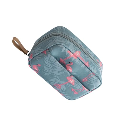 SOIMISS Mini Kosmetiktasche für Damen Tragbarer Make Up Organizer aus Dacron mit Reißverschluss für Reisen und Zuhause Großes Flamingo Muster Leicht Langlebig von SOIMISS