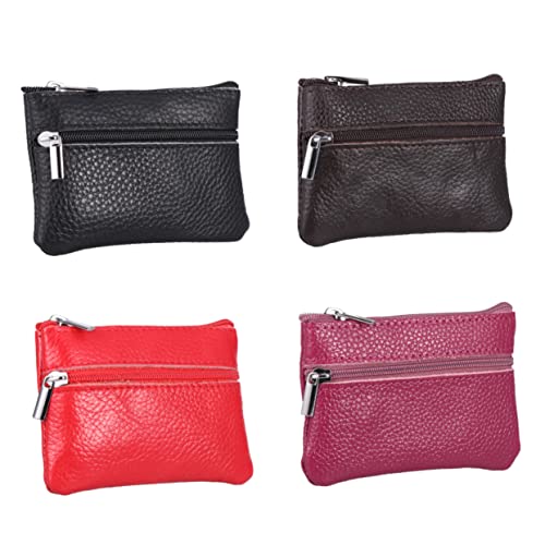 SOIMISS Mini Münzbörse Zipper Geldbeutel Für Damen Mini Aufbewahrungstasche Für Kleingeld Und Münzen Schwarz Für Schule Shopping Und Alltag von SOIMISS