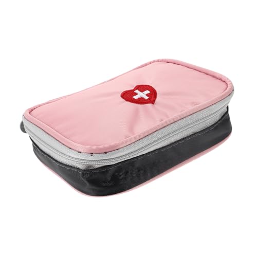 SOIMISS Mini Reisebehälter Reise Medikamenten Organizer Tragbare Mini Medizintasche Medizin Kit Behälter Pink von SOIMISS