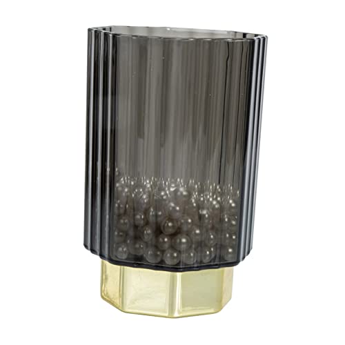 SOIMISS Moderner Goldgerandeter Brush Holder Makeup Pinsel Organizer Stifthalter Kosmetik Organizer Transparent Pflegeleicht Vielseitig für Schminktisch und Schreibtisch von SOIMISS