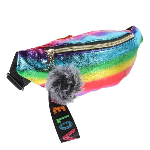 SOIMISS 1stück Farbverlauf Damen Bauchtasche Aus Pu Mit Schimmernden Pailletten Verstellbare Umhängetasche Für Outdoor-aktivitäten Reisen Und Freizeit Neon-Sternenhimmel von SOIMISS