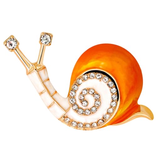 SOIMISS Modische Schnecken brosche aus Langlebiger Legierung Dekorative Anstecknadel in Orange Vielseitige Schmuckbrosche für Kleidung Taschen Hüte Kreatives Accessoire für Damen von SOIMISS