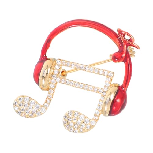 SOIMISS Musiknoten Ohrhörer Brosche mit Mikropavierten Zirkonia Modisches Schmuckstück für Anzüge Pullover Schals und Hüte Eleganter Lapel Pin als für Musikliebhaber SOIMISS Musiknoten Ohrhörer Brosche mit Mikropavierten Zirkonia Modisches Schmuckstück für Anzüge Pullover Schals und Hüte Eleganter Lapel Pin als für Musikliebhaber von SOIMISS