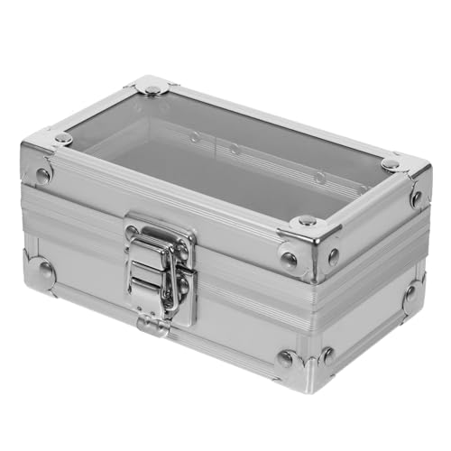 SOIMISS Nail Bits Organizer Aufbewahrungsbox Silber mit Löchern Nagelbohrer Halter Tragbarer Nagelbit Displayhalter für und Heimgebrauch von SOIMISS