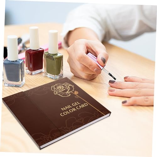 SOIMISS Nail Color Display Buch Farbige Nagelspitzen Farbkarte für Nail Art Schüler Nageldesign Übungsmappe Chic Praktisch für Gel Farben Nagellack Präsentation von SOIMISS