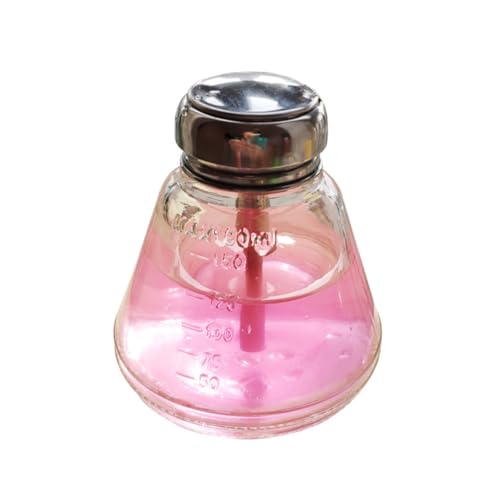 SOIMISS Nail Polish Remover Flasche Tropfenförmig Pumpflasche Flüssigkeitsbehälter Transparent Langlebig Nachfüllbar für Nagelreinigung und Flüssigkeitsdosierung von SOIMISS