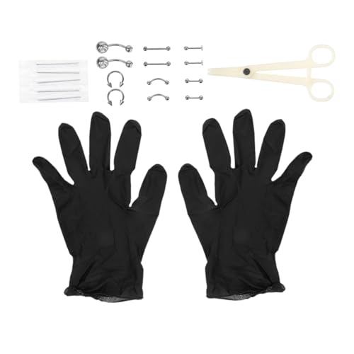 SOIMISS Nasenring aus Teiliges Septum Piercing Kit mit Chirurgenstahl Schmuck für Ohr Nase Lippen Sicher und Einfach Anzuwenden Körperschmuck Accessoires für Damen und Herren von SOIMISS