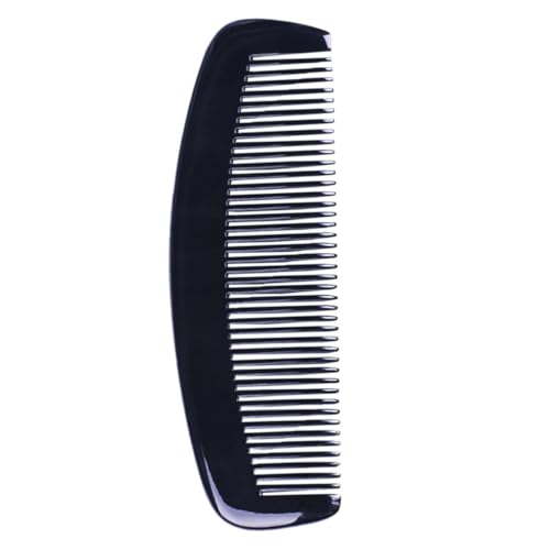 SOIMISS Natürlicher Hornkamm Verdickter Tragbarer Massage Haarbürste zur Vorbeugung von Haarausfall für und Mädchen Schwarz von SOIMISS