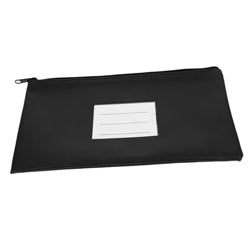 SOIMISS PU Leder Geldbörse mit Reißverschluss Vielseitige Geldtasche für Bargeld Schecks und Quittungen Robuste Brieftasche aus Kunstleder Tragbare Aufbewahrungstasche für Bankdokumente von SOIMISS