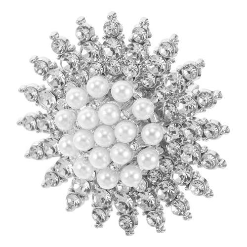 SOIMISS Perlenbrosche Für Damen Schalnadel Mit Perlen Blumenbrosche Für Pullover Und Tücher Hutnadel Aus Perlen Brosche Für Herbst Und Winter von SOIMISS
