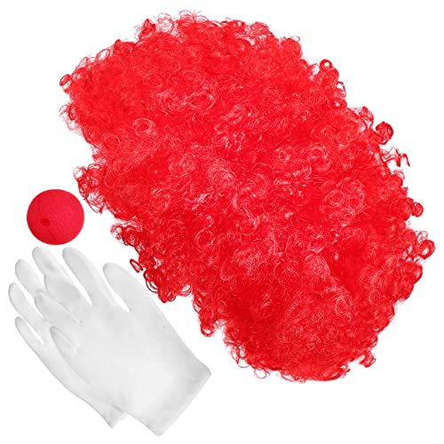 SOIMISS Clown-performance-requisiten Lockenperücke Und Clownsnase Handschuhe Für Cosplay Party Karneval Und Bühnenshows von SOIMISS