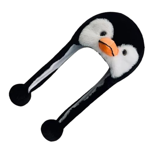 SOIMISS Pinguin-gehörschutzmütze Hasen Ratten-guinea-kauspielzeug Kaninchen Kauen Handkette Cartoon-pinguin-hut Bärenfiguren Abschluss-stofftier 2025, Bulkware Süße Mützen Plüsch von SOIMISS