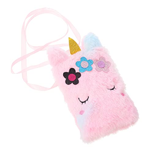 SOIMISS Plüsch Einhorn Schultertasche für Verstellbar Vielseitig Tragbar als Umhängetasche oder Handtasche Gefärbt für Kindergarten und Kleinkinder zur Aufbewahrung Kleiner Gegenstände von SOIMISS