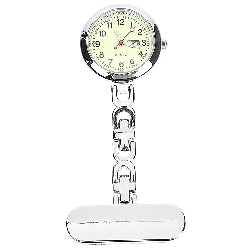 SOIMISS Pocket Watch Mit Dial Praktische Und Stilvolle Hängenuhr Für Und Ärzte Silberner Clip Brustuhr Mit Und Großem Display Für Einfache Lesbarkeit von SOIMISS