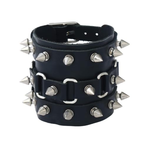 SOIMISS Armband Mit Nieten Für Männer Und Frauen Punk Stil Armband Aus Rindsleder Für Alltag Und Besondere Anlässe von SOIMISS