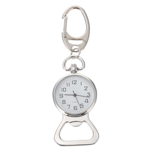 SOIMISS Quartz Schlüsselanhänger Uhr mit Karabinerhaken Multifunktionale Taschenuhr Flaschenöffner für Krankenschwestern Digitalanzeige Accessoire für Damen und Herren von SOIMISS