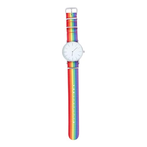 SOIMISS Rainbow Designed Unisex Quarz Uhr Armbanduhr Mit Silbernem Armband Handgelenk-Dekoration Für Damen Und Herren Für Anlässe von SOIMISS