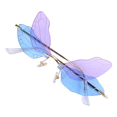 SOIMISS Randlose Libelle Flügel Form Sonnenbrille Unregelmäßigen Gläser Shades Partei Sonne Gläser für Frauen von SOIMISS