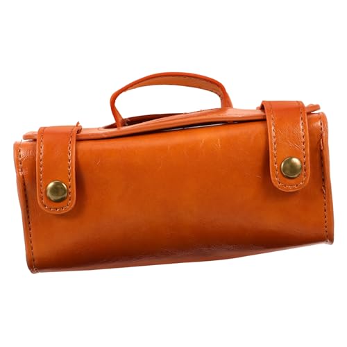 SOIMISS Rasierertasche aus PU Leder Große Reisekulturtasche Schutzhülle für Rasierer Tragbares Rasierset für Männer Kulturbeutel mit Mehreren Fächern von SOIMISS