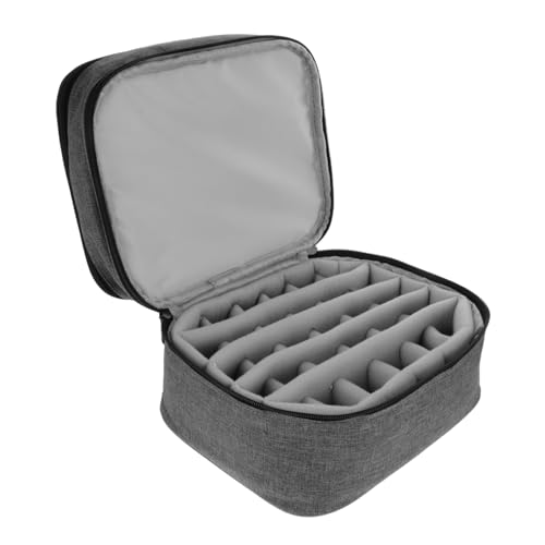 SOIMISS Reise Kosmetiktasche für Damen Tragbarer Make Up Organizer aus Oxford Multifunktional mit Reißverschluss für Make Up Toilettenartikel und Reiseaccessoires Hellgrau von SOIMISS