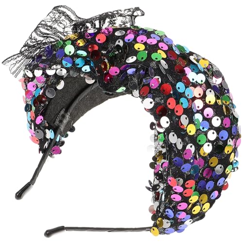 SOIMISS Retro Fascinator Haarreif mit Großen Pailletten Eleganter Vintage Hut für Damen Geeignet für Hochzeiten Teepartys Festliche Anlässe und Brautschmuck Leichtes und Auffälliges von SOIMISS