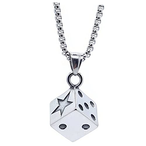 SOIMISS Retro Mahjong Würfel Halskette Verstellbare Titanstahl Kette für Männer und Frauen Einzigartiger Schmuck für Geschenkidee für Geburtstage Weihnachten und von SOIMISS
