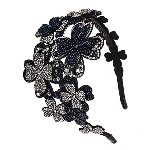 SOIMISS Strass Flapper Blumen Stirnband Vintage Kristall Breites Haarband Mit Zähnen Für Damen Und Mädchen Passend Zu Jedem Anlass Und Frisur Hält Haar Fest Und Stelle von SOIMISS