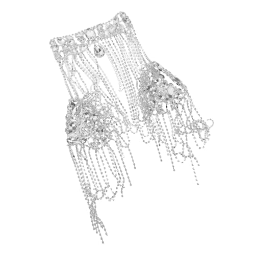 SOIMISS Rhinestone Schulterkette mit Quasten Elegante Körperkette aus Langlebigem Legierungs-material Verstellbar für Frauen Modischer Leichter Schmuck für Partys und Festliche Anlässe von SOIMISS