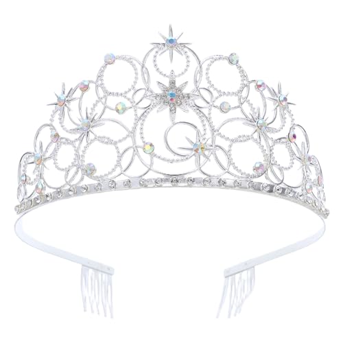 SOIMISS Rhinestone Stern Krone Haarreif für Frauen Leichter Funkelnder Zinklegierung Tiara Hochzeit Accessoire für Braut Geburtstagsfeier und Bühnenauftritt von SOIMISS