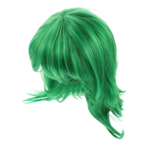 SOIMISS Grüne Kurze Bobperücke Mit Kopfschmuck Für Party Cosplay-perücken Aus Kunsthaar Für Maskerade Haarperücken Für Frauen von SOIMISS